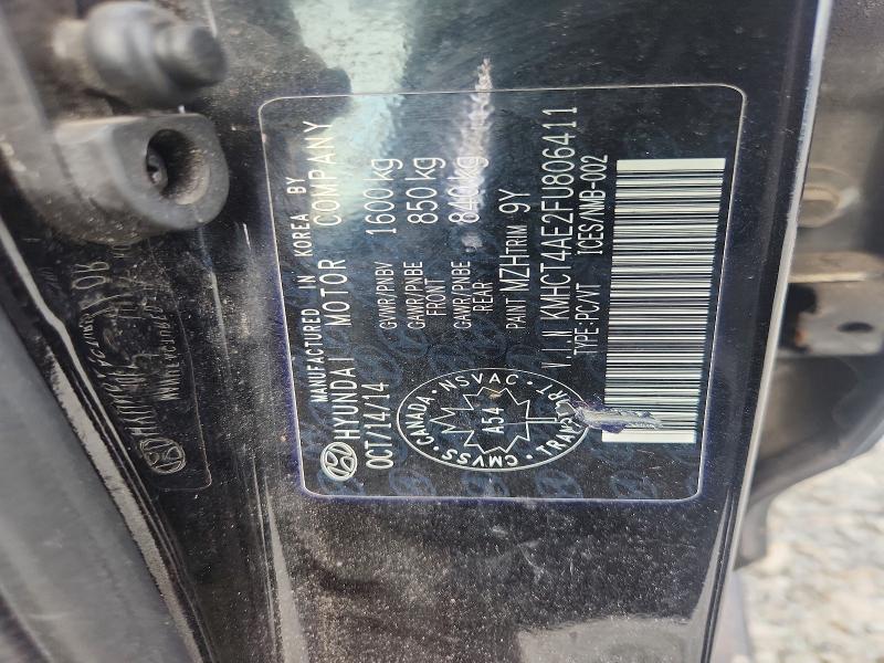 69071456 :رقم المزاد ، KMHCT4AE2FU806411 vin ، 2015 Hyundai Accent مزاد بيع
