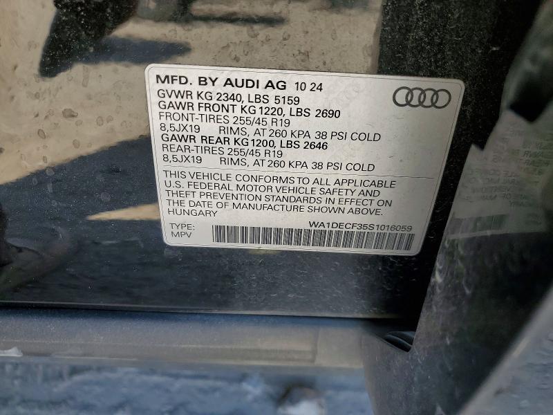 Продажа на аукционе авто 2025 Audi Q3, vin: WA1DECF35S1016059, номер лота: 68780836