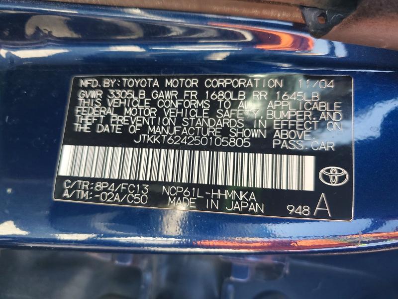Продажа на аукционе авто 2005 Scion Xa, vin: JTKKT624250105805, номер лота: 69016736