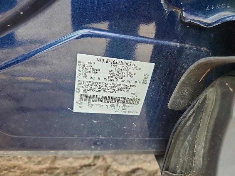 Продаж на аукціоні авто 2017 Ford Edge, vin: 2FMPK4G98HBC48569, номер лоту: 67558406