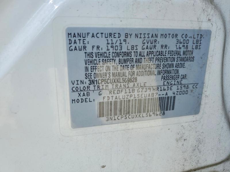 Auction sale of the 2019 Nissan Kicks, vin: 3N1CP5CUXKL569628        , lot number: 69325716