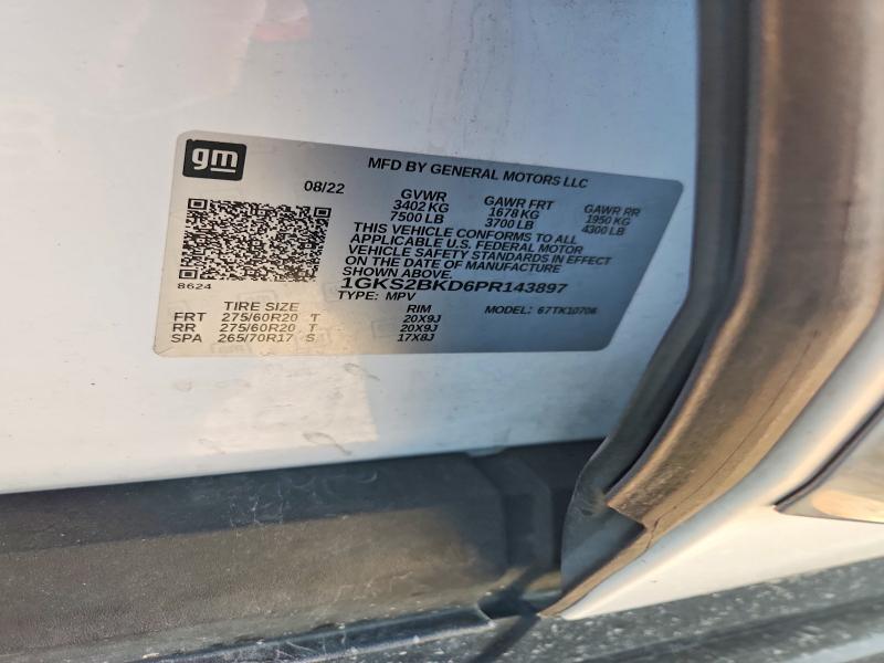 Продаж на аукціоні авто 2023 Gmc Yukon, vin: 1GKS2BKD6PR143897, номер лоту: 67464226