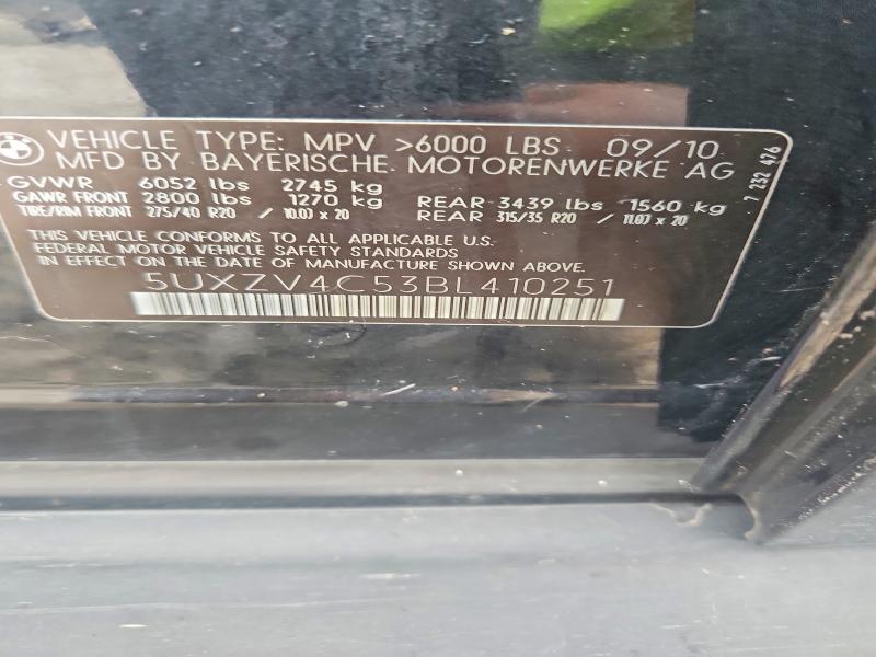 68363536 :رقم المزاد ، 5UXZV4C53BL410251 vin ، 2011 Bmw X5 مزاد بيع