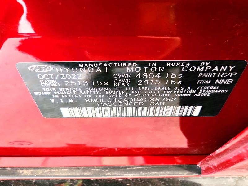 68982386 :رقم المزاد ، KMHL64JA0PA286782 vin ، 2023 Hyundai Sonata مزاد بيع