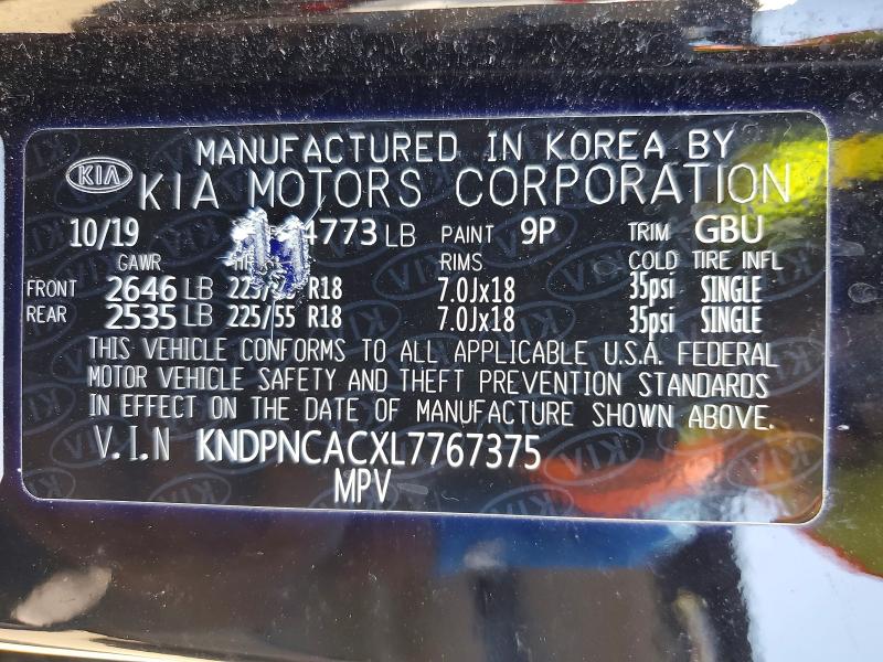 Aukcja sprzedaży 2020 Kia Sportage, vin: KNDPNCACXL7767375, numer aukcji: 67854806
