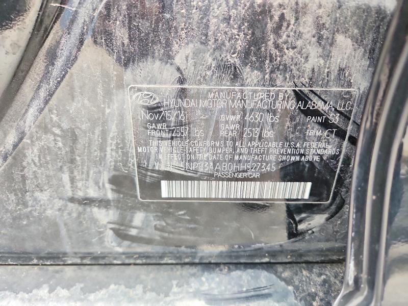 2017 Hyundai Sonata მანქანა იყიდება აუქციონზე, vin: 5NPE34AB0HH527345, აუქციონის ნომერი: 69655166