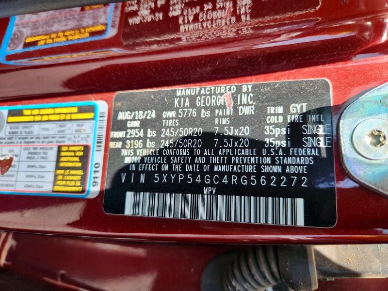 Продаж на аукціоні авто 2024 Kia Telluride, vin: 5XYP54GC4RG562272, номер лоту: 67574496
