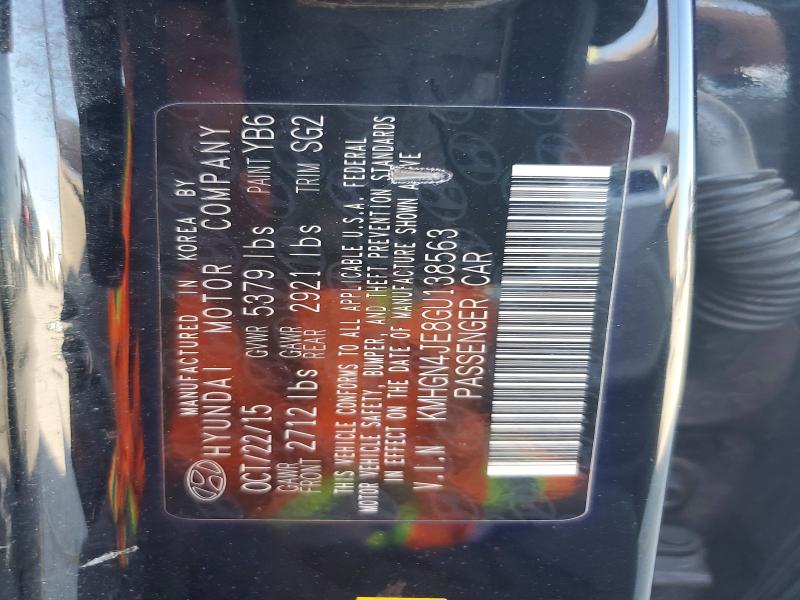 Продаж на аукціоні авто 2016 Hyundai Genesis, vin: KMHGN4JE8GU138563, номер лоту: 69034476