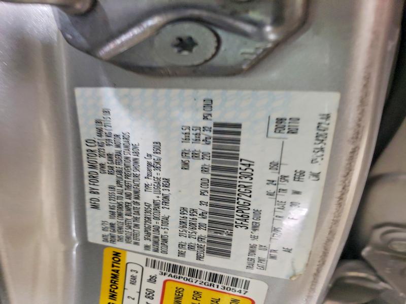 67305566 :رقم المزاد ، 3FA6P0G72GR130547 vin ، 2016 Ford Fusion مزاد بيع
