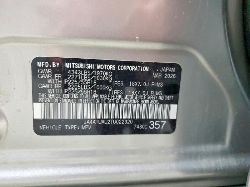 Продажа на аукционе авто 2026 Mitsubishi Outlander Sport, vin: JA4ARUAU2TU022320, номер лота: 70231116