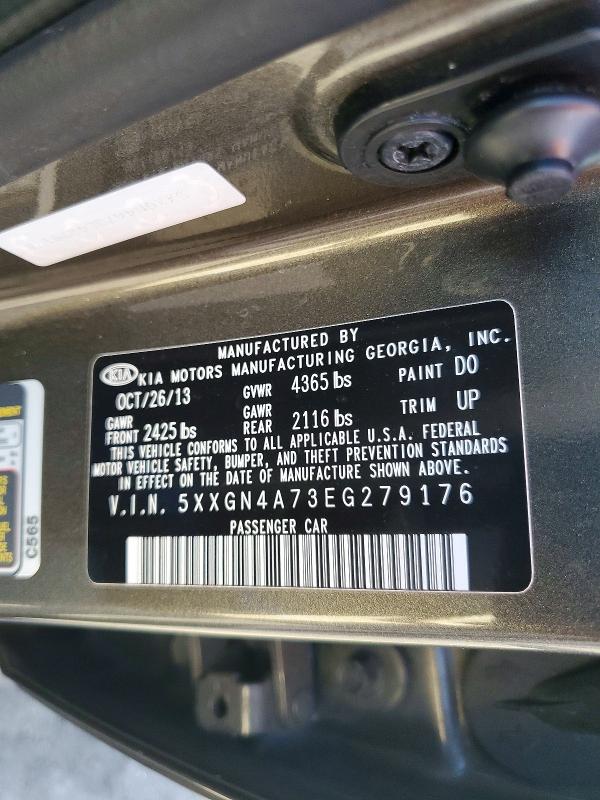 68442516 :رقم المزاد ، 5XXGN4A73EG279176 vin ، 2014 Kia Optima مزاد بيع