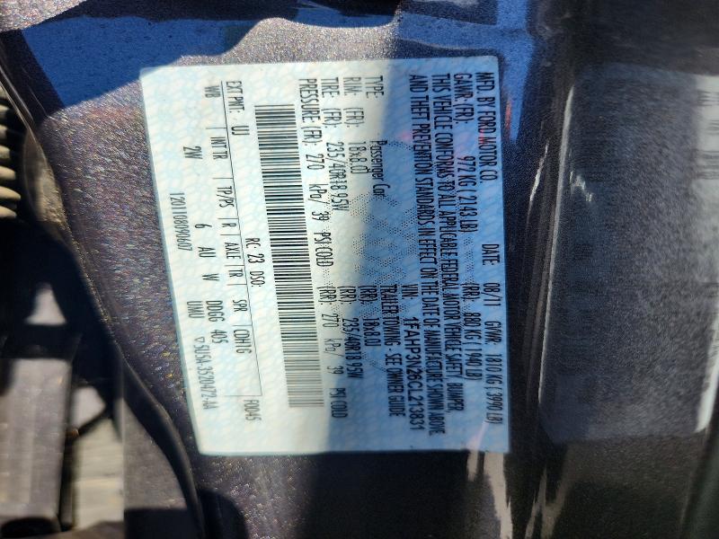 Aukcja sprzedaży 2012 Ford Focus, vin: 1FAHP3N26CL213831, numer aukcji: 70654426