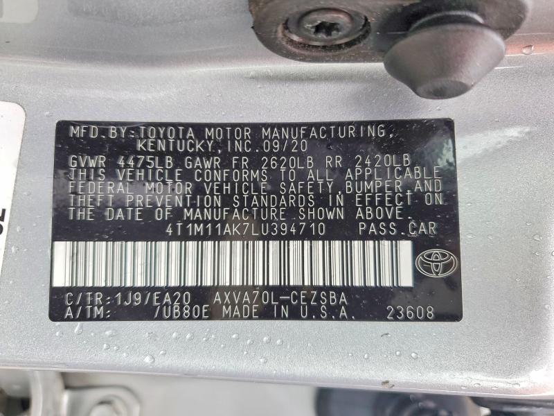 Продажа на аукционе авто 2020 Toyota Camry, vin: 4T1M11AK7LU394710, номер лота: 68231276