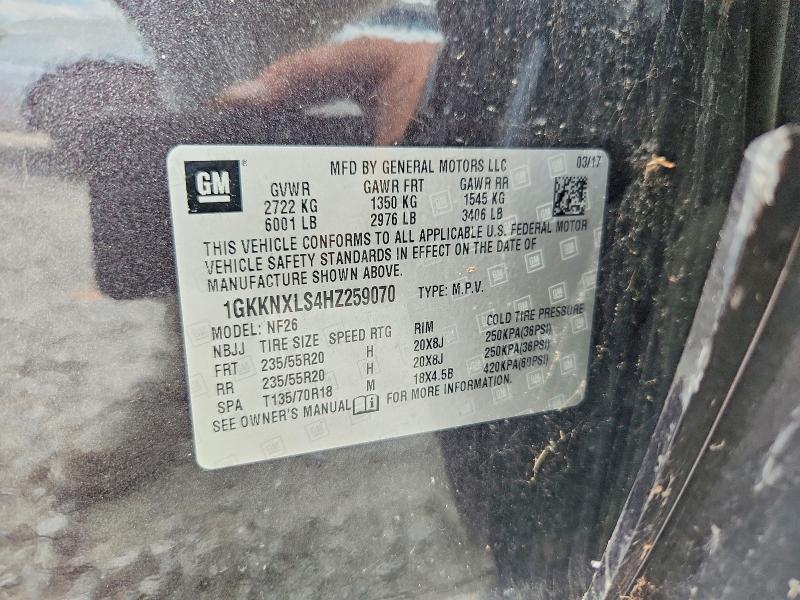 Продажа на аукционе авто 2017 Gmc Acadia, vin: 1GKKNXLS4HZ259070, номер лота: 69372576
