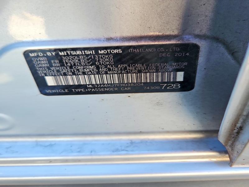Продажа на аукционе авто 2015 Mitsubishi Mirage, vin: ML32A4HJ7FH038204, номер лота: 71109696
