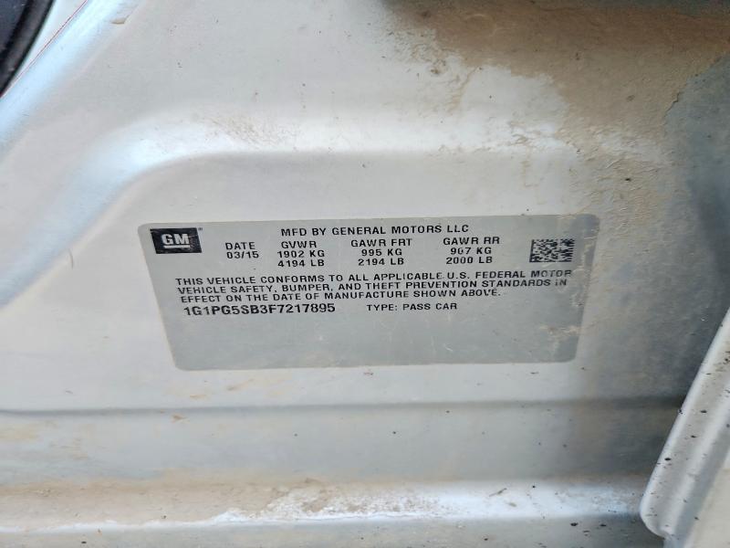 Продаж на аукціоні авто 2015 Chevrolet Cruze, vin: 1G1PG5SB3F7217895, номер лоту: 68049786
