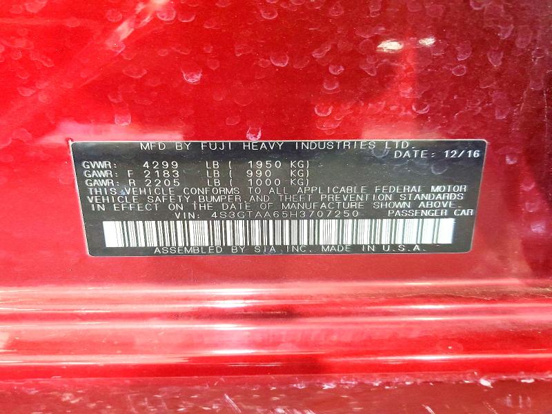 Продажа на аукционе авто 2017 Subaru Impreza, vin: 4S3GTAA65H3707250, номер лота: 70615346