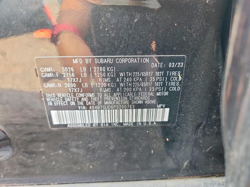 69330676 :رقم المزاد ، 4S4BTGUD6P3200763 vin ، 2023 Subaru Outback مزاد بيع