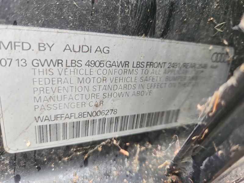 69185376 :رقم المزاد ، WAUFFAFL8EN006278 vin ، 2014 Audi A4 مزاد بيع