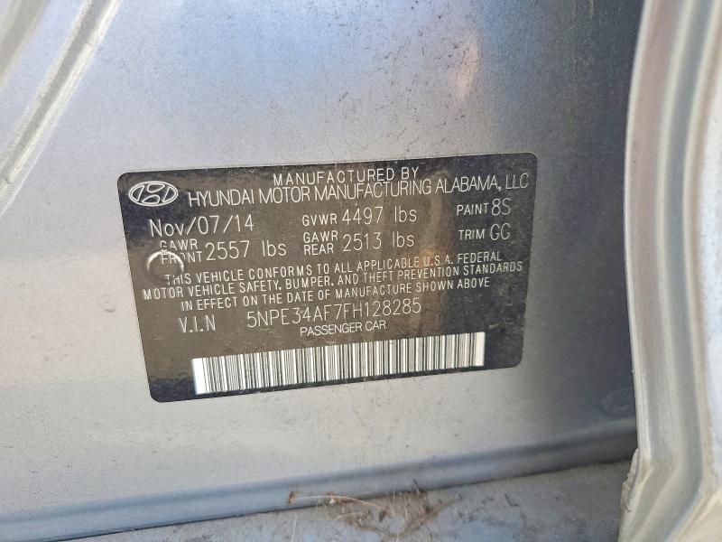68541986 :رقم المزاد ، 5NPE34AF7FH128285 vin ، 2015 Hyundai Sonata مزاد بيع