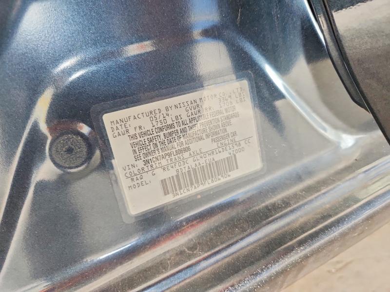 Продаж на аукціоні авто 2015 Nissan Versa, vin: 3N1CN7AP9FL806906, номер лоту: 70165306