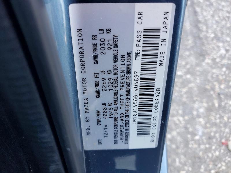 69713416 :رقم المزاد ، JM1GJ1V56G1404897 vin ، 2016 Mazda 6 مزاد بيع