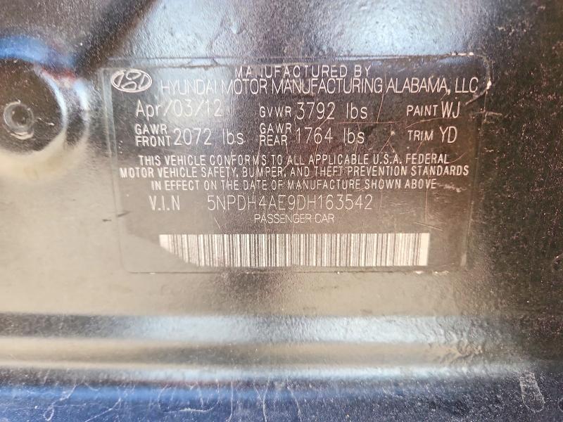 Продажа на аукционе авто 2013 Hyundai Elantra, vin: 5NPDH4AE9DH163542, номер лота: 70821266