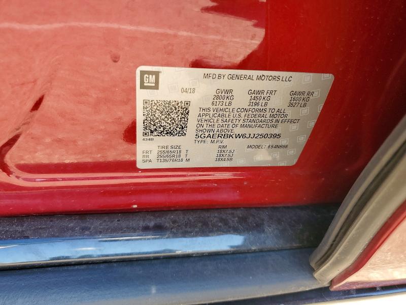 Aukcja sprzedaży 2018 Buick Enclave, vin: 5GAERBKW6JJ250395, numer aukcji: 70808436