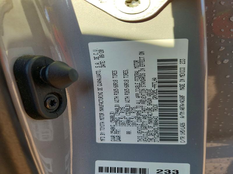 Продаж на аукціоні авто 2020 Toyota Tacoma, vin: 3TYGZ5AN3LT004643, номер лоту: 69640446