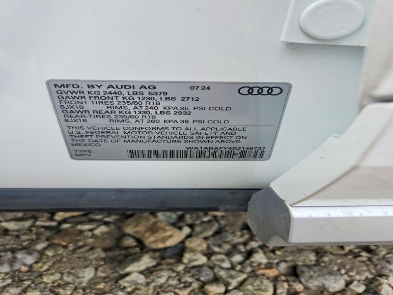 Aukcja sprzedaży 2024 Audi Q5, vin: WA1ABAFY4R2146737, numer aukcji: 66739326