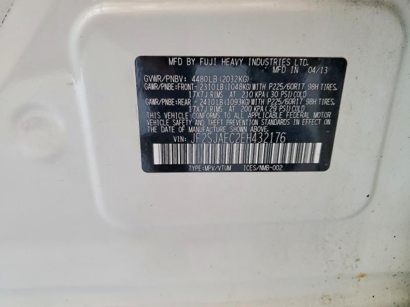 Aukcja sprzedaży 2014 Subaru Forester, vin: JF2SJAEC2EH432176, numer aukcji: 67530896