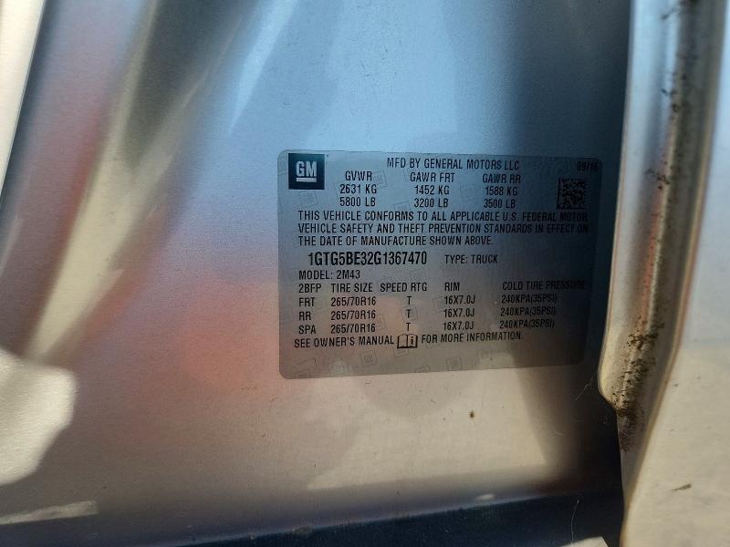 2016 Gmc Canyon მანქანა იყიდება აუქციონზე, vin: 1GTG5BE32G1367470, აუქციონის ნომერი: 69244526