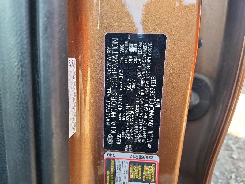 Aukcja sprzedaży 2020 Kia Sportage, vin: KNDPMCAC1L7674313, numer aukcji: 68441576