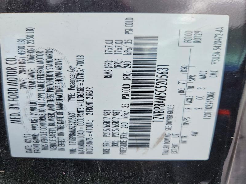 69412936 :رقم المزاد ، 1ZVBP8AM5C5205631 vin ، 2012 Ford Mustang مزاد بيع