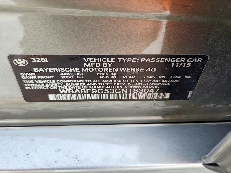 Продаж на аукціоні авто 2016 Bmw 328, vin: WBA8E9G53GNT83047, номер лоту: 71224226