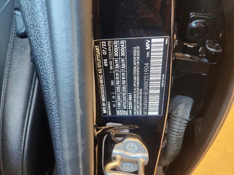 2022 Mercedes-benz Glb მანქანა იყიდება აუქციონზე, vin: W1N4M4HB3NW251904, აუქციონის ნომერი: 68958086