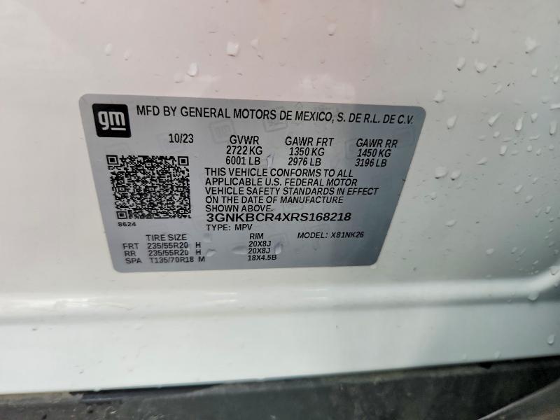 Aukcja sprzedaży 2024 Chevrolet Blazer, vin: 3GNKBCR4XRS168218, numer aukcji: 68836786