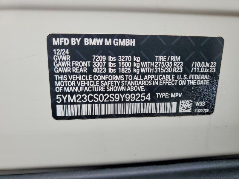 Aukcja sprzedaży 2025 Bmw Xm, vin: 5YM23CS02S9Y99254, numer aukcji: 68973906