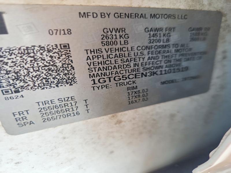 Aukcja sprzedaży 2019 Gmc Canyon, vin: 1GTG5CEN3K1101519, numer aukcji: 67713506