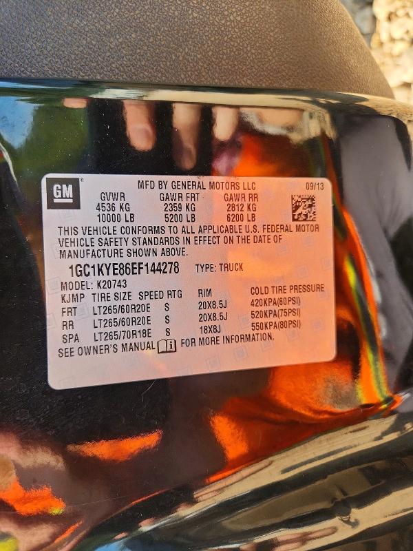 2014 Chevrolet Silverado მანქანა იყიდება აუქციონზე, vin: 1GC1KYE86EF144278, აუქციონის ნომერი: 66319566