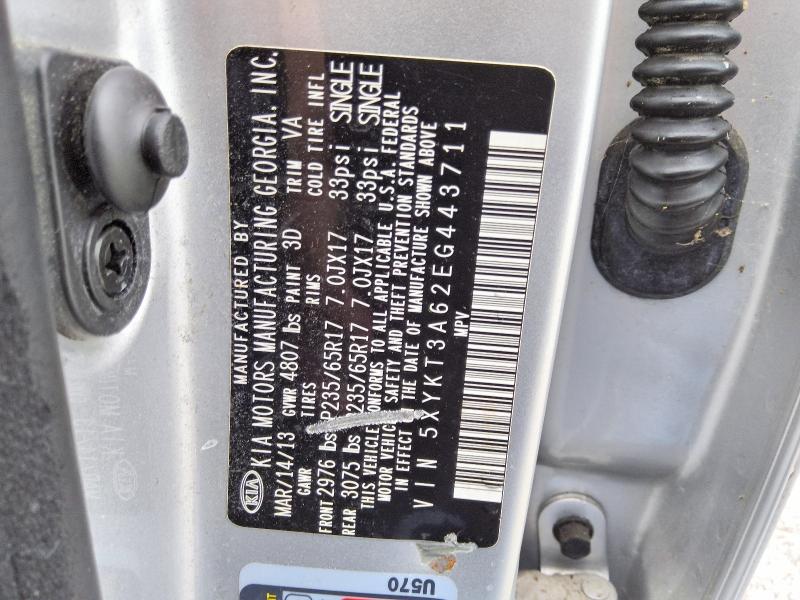 Продажа на аукционе авто 2014 Kia Sorento, vin: 5XYKT3A62EG443711, номер лота: 70487716