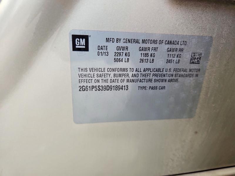 2013 Cadillac Xts მანქანა იყიდება აუქციონზე, vin: 2G61P5S39D9189413, აუქციონის ნომერი: 68421436