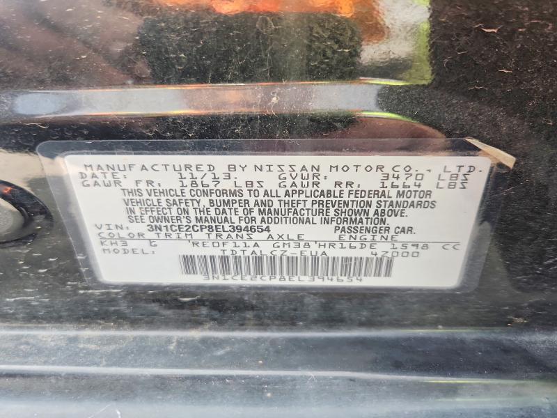 Auction sale of the 2014 Nissan Versa Note, vin: 3N1CE2CP8EL394654, lot number: 67919106