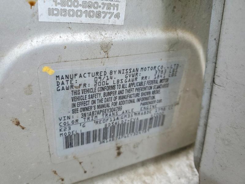 2014 Nissan Sentra მანქანა იყიდება აუქციონზე, vin: 3N1AB7AP6EY304789, აუქციონის ნომერი: 67275326