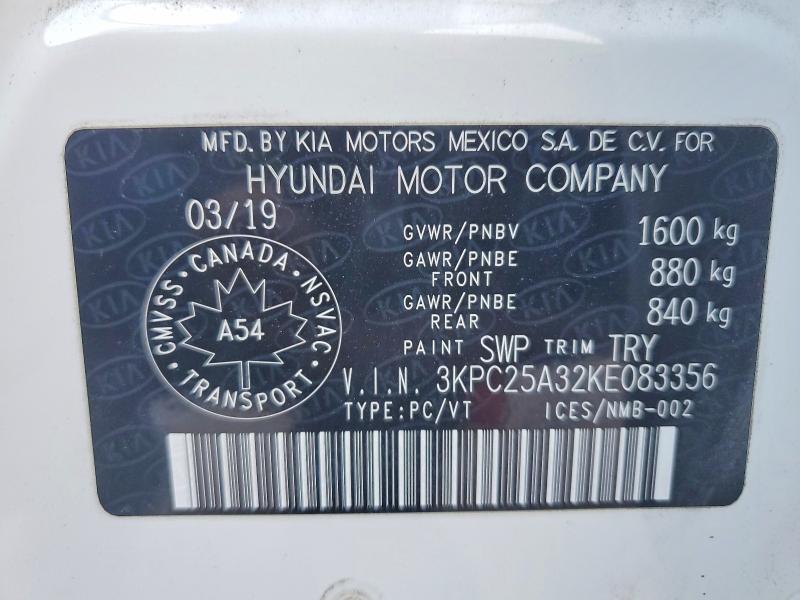 Продаж на аукціоні авто 2019 Hyundai Accent, vin: 3KPC25A32KE083356, номер лоту: 70598206