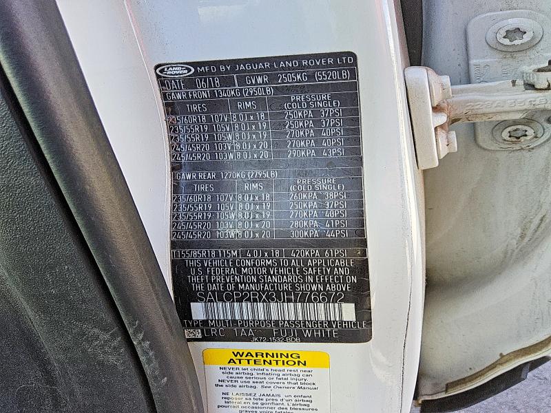 Продажа на аукционе авто 2018 Land Rover Discovery Sport, vin: SALCP2RX3JH776672, номер лота: 70837666