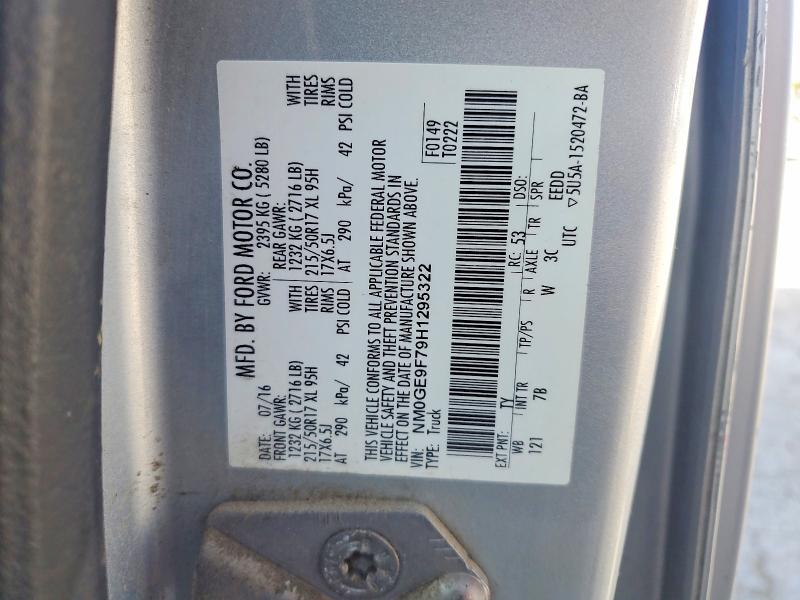 69320476 :رقم المزاد ، NM0GE9F79H1295322 vin ، 2017 Ford Transit Connect مزاد بيع