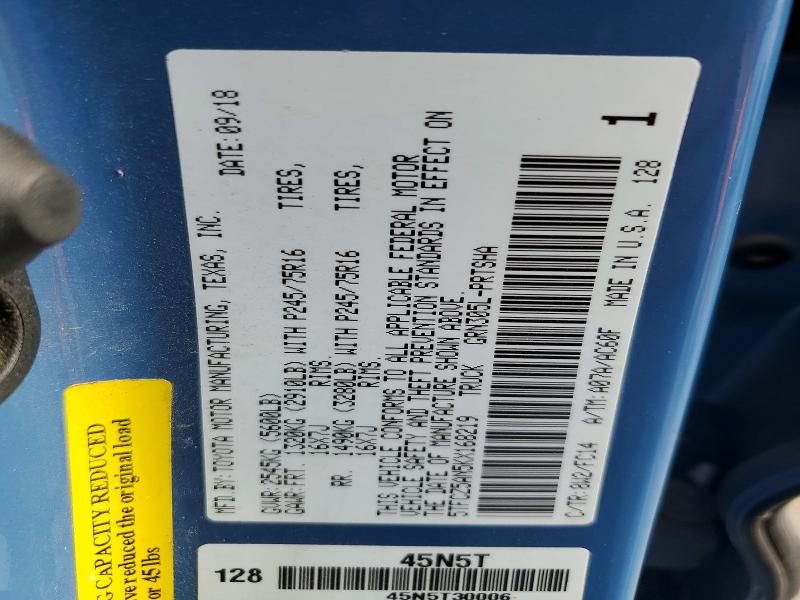 Aukcja sprzedaży 2019 Toyota Tacoma, vin: 5TFCZ5AN5KX168219, numer aukcji: 70370416