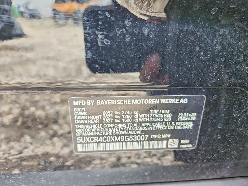 Продаж на аукціоні авто 2021 Bmw X5, vin: 5UXCR4C0XM9G53007, номер лоту: 67957546