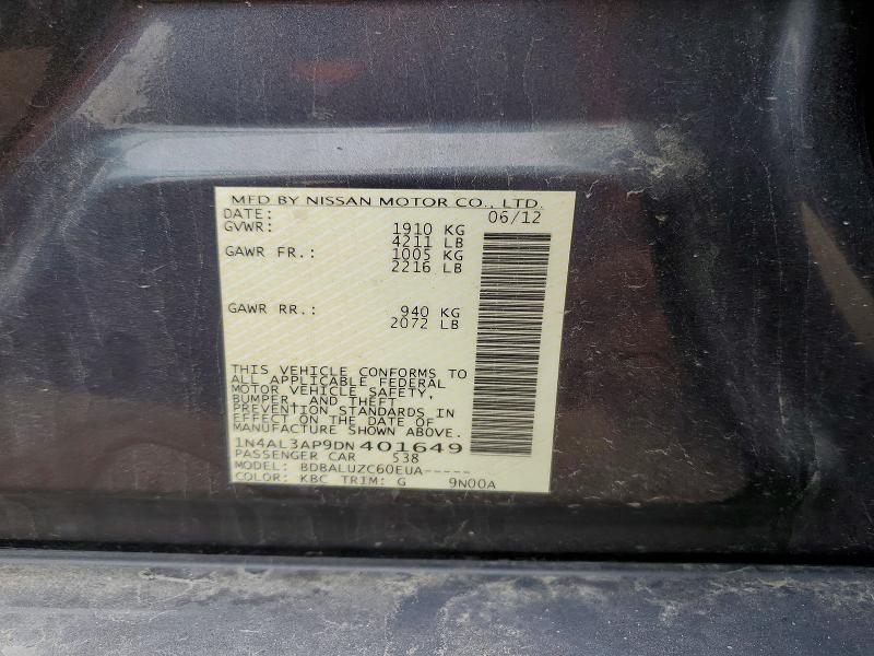 Aukcja sprzedaży 2013 Nissan Altima, vin: 1N4AL3AP9DN401649, numer aukcji: 68760696